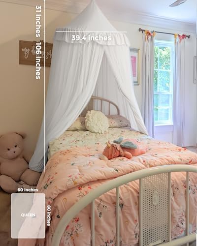 Large Bed Canopy with Star Lights, Double Layer Canopy - Image 5