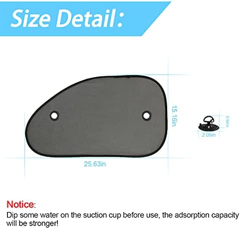 Moly Magnolia 2PCS UV-Blocking Car Window Sunshades - Image 2