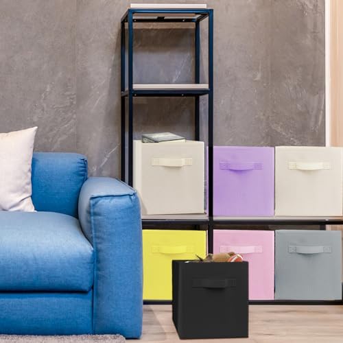 3 Pcs Storage Cubes, 10.5 Inch Collapsible Storage Bins, Fabric Foldable Bins - Image 7