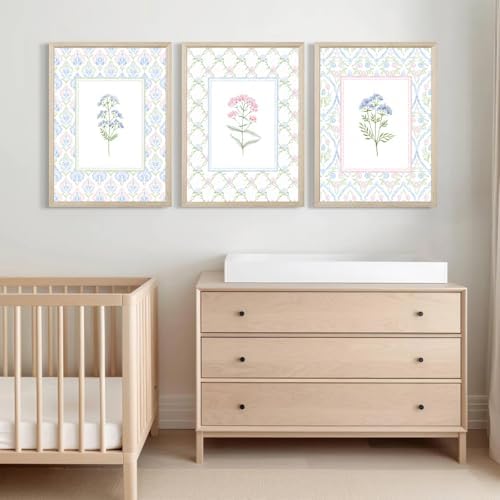 Wildflower Nursery Wall Art Decor Baby Girl Room Canvas Prints Pastel Floral - Image 7