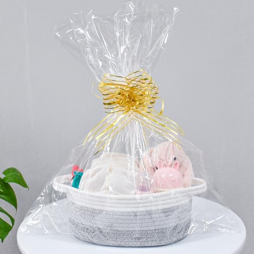 ABenkle Small Basket with Handles, Boho Decorative Rope Woven Dog Cat Toy - Image 3