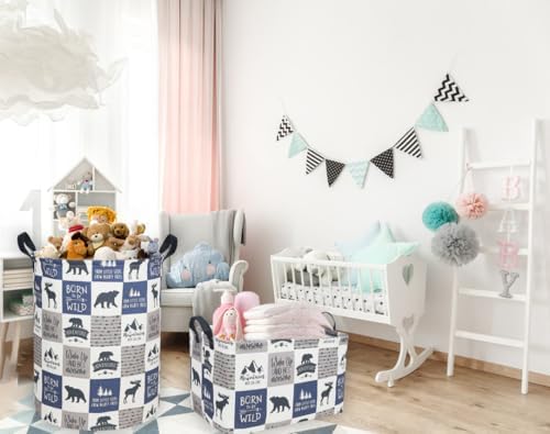 Kids Laundry Hamper, Animal Laundry Basket Collapsible Nordic Style Storage - Image 2