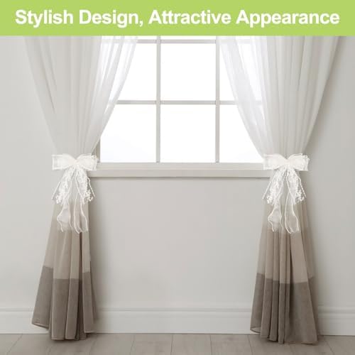 4Pcs Bow Curtain Tiebacks, Elegant Bow Butterfly Curtain Tiebacks - Image 5