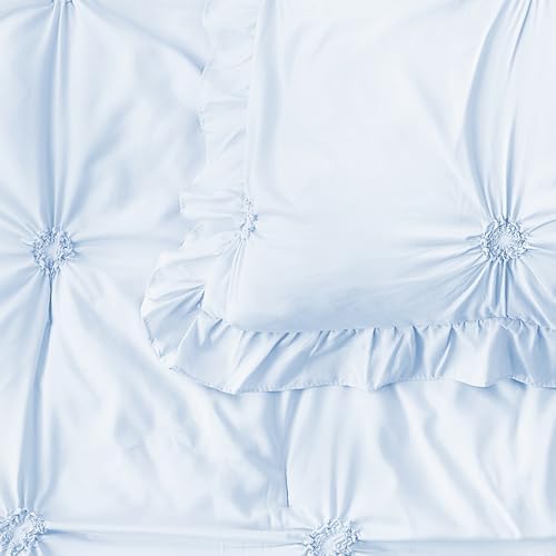 Princess Toddler Bedding Set for Girls, 4 Piece Ruffles Jacquard Embroidery - Image 6