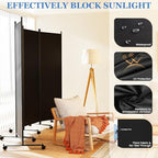 SUNALLY Room Divider Privacy Screens, 8 Panels Dividers - Image 3