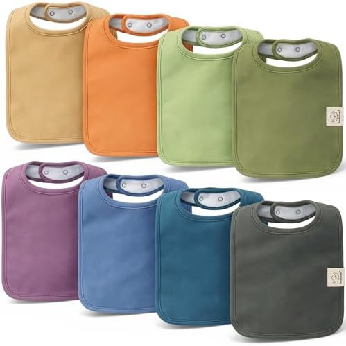 KeaBabies 8-Pack Organic Baby Bibs by KeaBabies