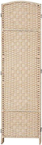 JOSTYLE Rattan Room Divider, 6-Panel Folding Privacy Screen 6ft. Extra Wide - Image 3
