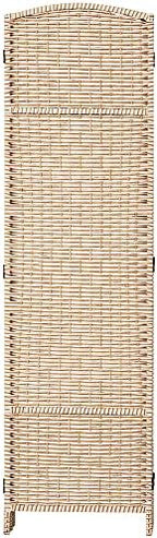 JOSTYLE Rattan Room Divider, 6-Panel Folding Privacy Screen 6ft. Extra Wide - Image 3