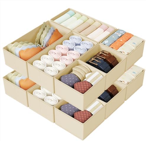 DIMJ Drawer Organizers Clothes, Fabric Closet Organizers and Storage, Shallow by DiMJ