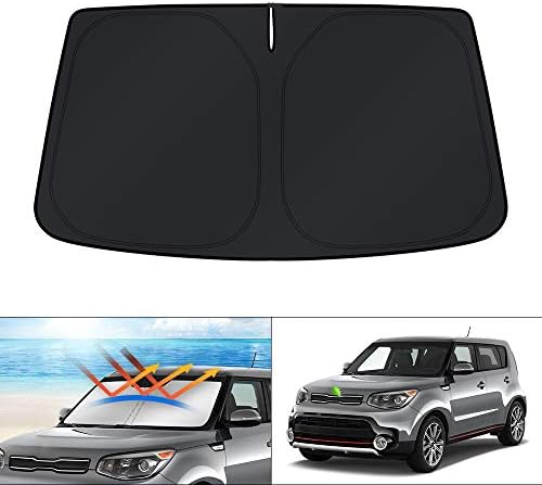 KUST Windshield Sun Shade for Kia Soul 2014-2019 Custom Fit Accessories Window by KUST