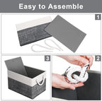 Fab totes Storage Bins 3-Pack, Foldable Storage Baskets - Image 4