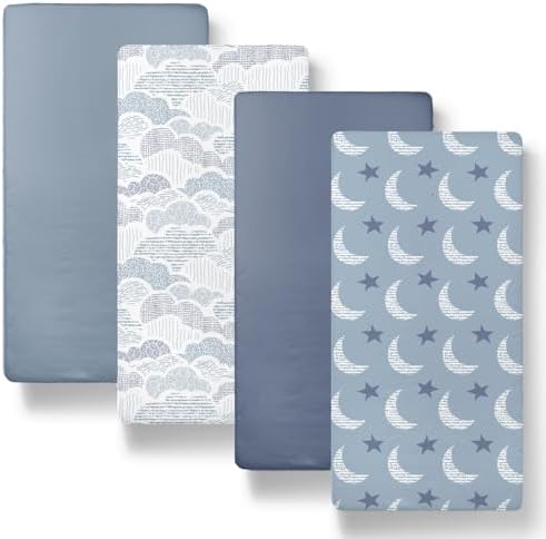 The Peanutshell Soft Cloud Baby Bassinet Sheets Boy Girl 4pk by ThePeanutshell