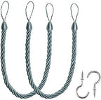 BEL AVENIR 2 Pack Curtain Tiebacks Ropes Tie-Backs, Handmade Holdbacks by BELAVENIR