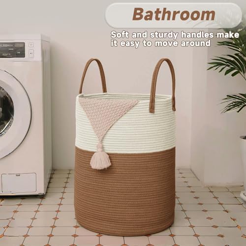 JMvicyroam 80L Cotton Rope Laundry Basket Hamper - Image 5