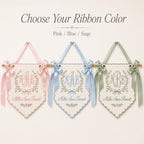 Personalized Embroidered Baby Banner Custom Baby Name Sign - Image 3