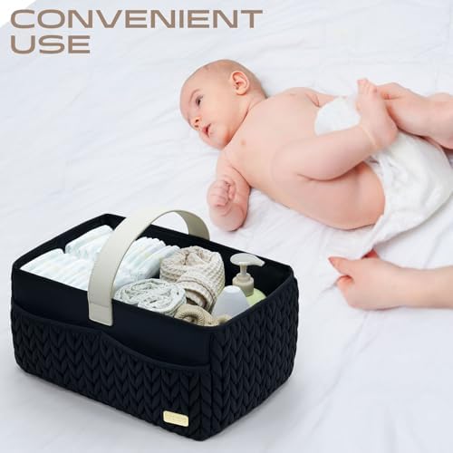 Luxurious Baby Diaper Caddy, Nursery Storage Basket - Image 5