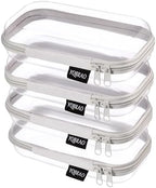 YQBRAO Clear Hard Shell Zipper Cases, 4 Small Cable Organizers by Unknown