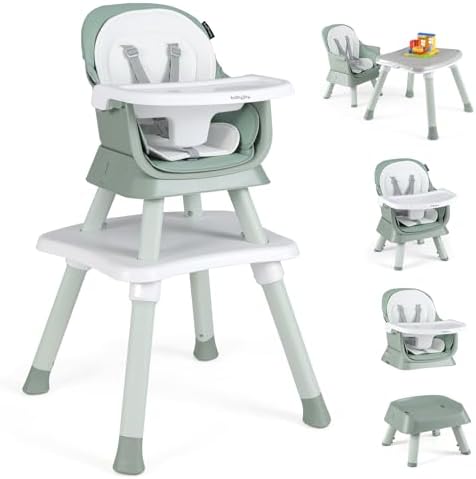 BABY JOY Baby High Chair, 8 in 1 Convertible Highchair by BABYJOY