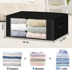 HomeHacks 10-Pack Clothes Organizer Storage Bags, 35L Storage Bins - Image 2