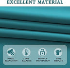 DONREN Teal Window Curtain Valances - Image 3