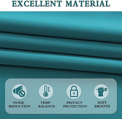 DONREN Teal Window Curtain Valances - Image 3