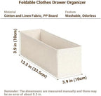 MURRI&MURRDI Mini Foldable Clothes Drawer Organizer 6 Pcs, Fabric Drawer - Image 2