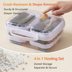 5PCS Travel Essentials for Toiletries, 1.2MM Clear Hard Shell Zipper Case - Image 5
