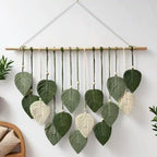 MSFENG Wall Hanging Decor Leaves Tapestry Boho Wall Decor Woven Feather by MSFENG