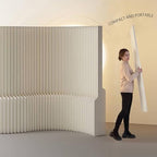 Flexible Foldable Paper Room Divider, Freestanding No Drill Privacy Screen - Image 7