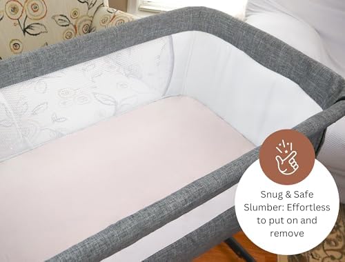 Muslin Bassinet Sheets for Baby Delight Beside Me, Chicco LullaGo, Delta - Image 5