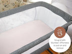 Muslin Bassinet Sheets for Baby Delight Beside Me, Chicco LullaGo, Delta - Image 5