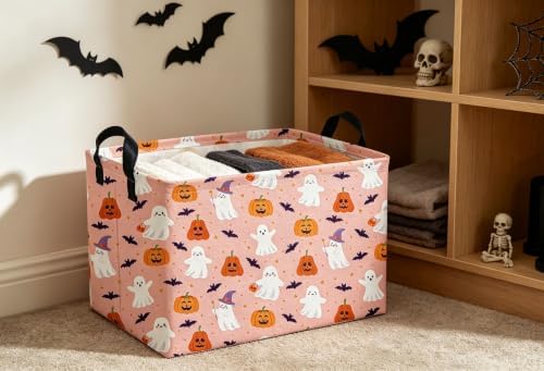 Rectangle Kids Baskets Hallowee Basket Pink Storage Bin Fish Box - Image 3