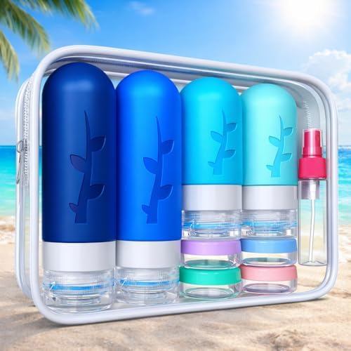 Tocelffe 18pack Travel Bottles for Toiletries, TSA Approved Silicone Travel - Image 6