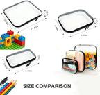 3Size Clear Hard Shell Zipper Case, Travel Makeup Toiletry Bags Home Storage - Image 3