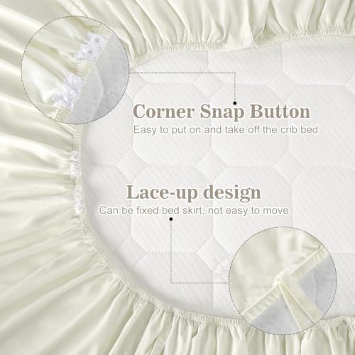 Smoothnovelty Beige Crib Bed Skirts - Image 3