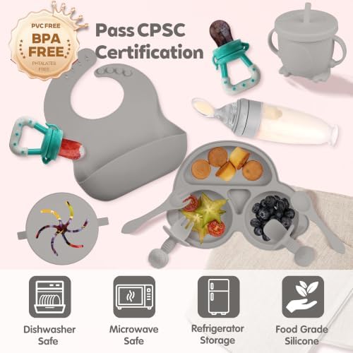 Silicone Baby Feeding Set, Miicasa Baby Led Weaning Supplies Kit - Image 3