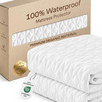 100% Waterproof Noiseless & Breathable Queen Size Mattress Protector -White by NiagaraSleepSolution