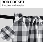 Hiasan Plaid Curtains Valances, 42W x 18L, 1 Panel - Image 4