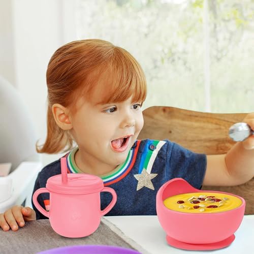 100% Silicone baby feeding set, BPA free Baby dishes set - Image 7