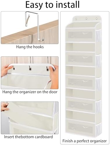 KYEVIS Over The Door Organizer, 5 Shelves Closet Door Hanging Organizer - Image 5