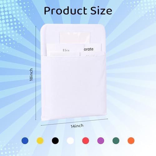 White Chair Pockets for Classroom 18 x 14 Inch Back Organizer Seat Pockets for - Image 2