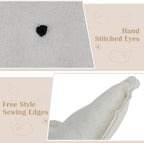 Marble Empire Whale Pillow Linen, Whale Throw Pillows - Image 3