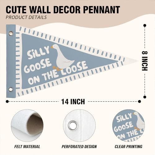 Silly Goose Classroom Nursery Playroom Decor Pennant Banner Flags - Image 6