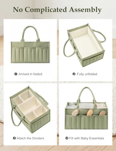 Quilted Diaper Caddy Organizer - Image 7