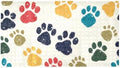 Shower Mat Non Slip 26.8 x 15.1 Inches, Dog Paws Bathtub Mat Shower Stall Mats by Anna+Cowper