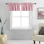 DONREN 2 Panels Pink Blackout Valances by DONREN
