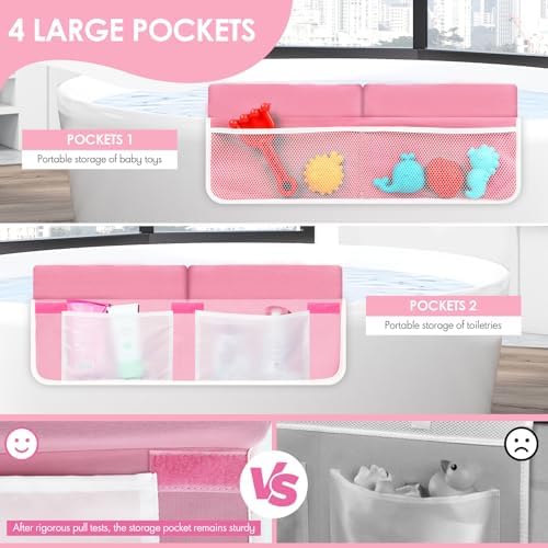 Baby Bath Kneeler and Elbow Rest Pad Set，2 Inch, bathtub kneeling pad，pink - Image 5