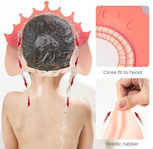 FUNUPUP Baby Shower Cap for Toddlers Kids, Soft TPE Silicone - Image 4