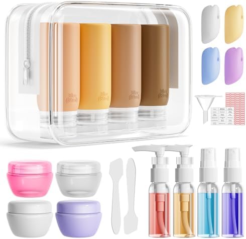Muslish 21 Pack Travel Bottles for Toiletries, Leak-Proof TSA Compliant by MUSLISH