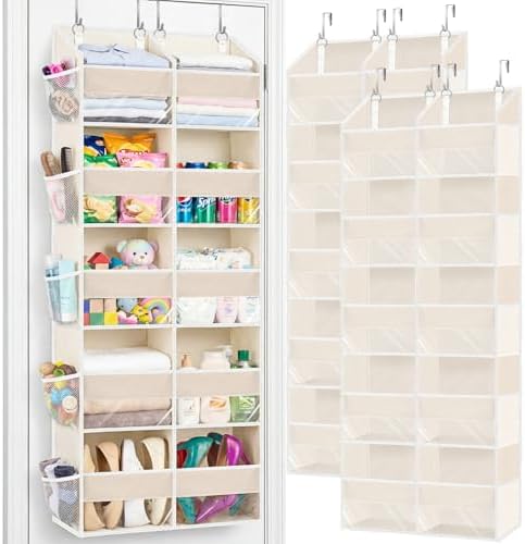 2 Pack Over the Door Organizer 5 Tiers, Extra Large Behind Door Storage of 10 by Ofiray-home